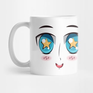 Wow Reaction , Funny, Cute, Kawaii Anime Girl Face Mug